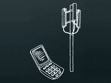 Ein Mobilfunkmast mit mehreren Sendeanlagen.