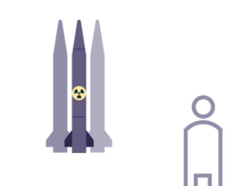 Nuklearwaffen und Mensch (Symbolbild)